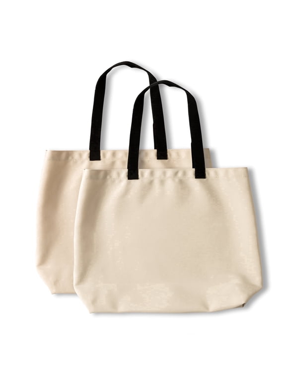 ® Tote Bag Blank (2ct), 14" x 19",Large Canvas DIY Custom, Reusable Grocery Shopping Bag, Daily Essentials