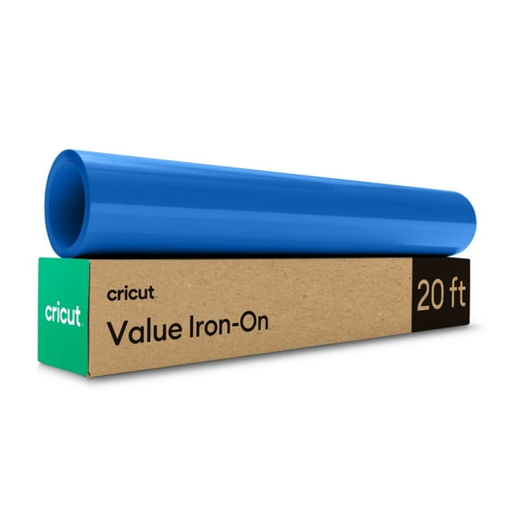 Cricut Value Iron-On Heat-Transfer Vinyl Roll, 12 in x 20 ft - Blue