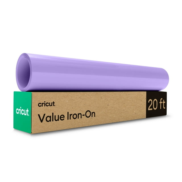 Cricut Value Iron-On Heat-Transfer Vinyl Roll, 12 in x 20 ft - Light Purple