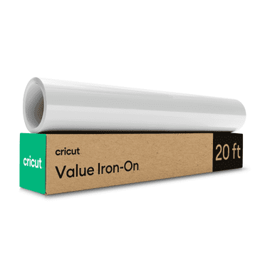 Cricut Value Iron-On Vinyl Roll, 12 in x 20 ft, White