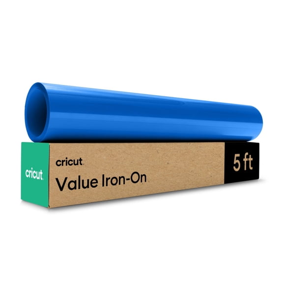 Cricut Value Iron-On Heat Transfer Vinyl Roll, 12 in x 5 ft - Blue