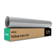 Cricut Value Iron-On Heat Transfer Vinyl Roll, 12 in x 5 ft - Gray