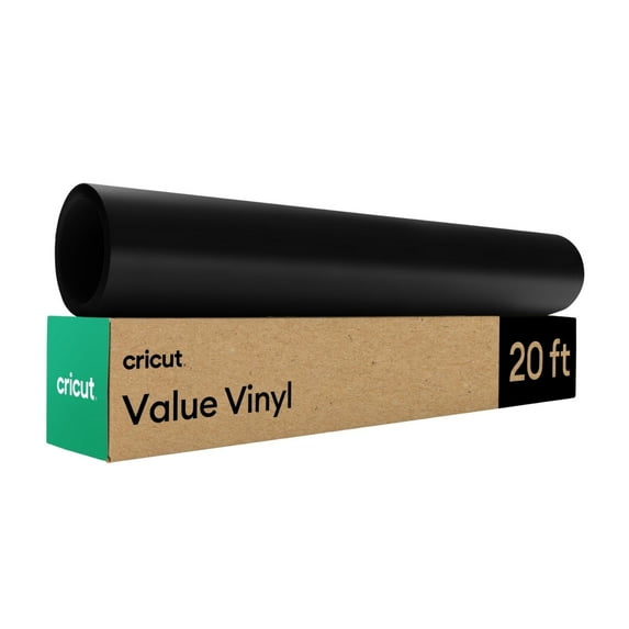 Cricut Value Permanent Vinyl Roll, 12in x 20ft - Black