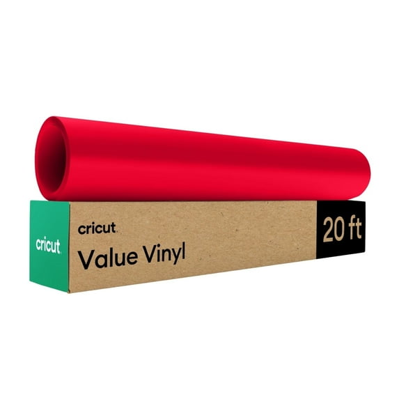 Cricut Value Permanent Vinyl Roll, 12in x 20ft - Red