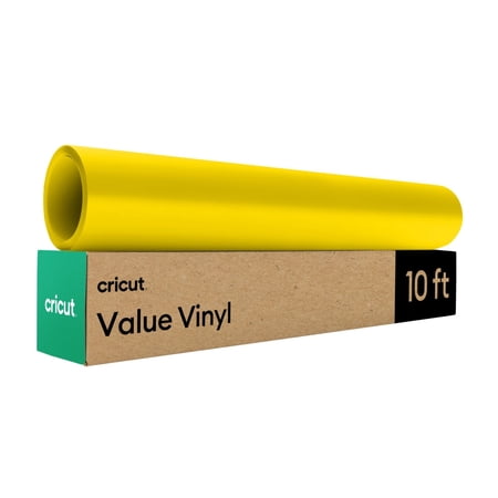 Cricut Matte Value Permanent Vinyl Roll, 12 in x 10 ft, Yellow