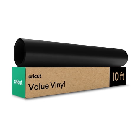 Cricut Value Vinyl 12 in x 10 ft Black Matte Finish Removable Roll 1 Count