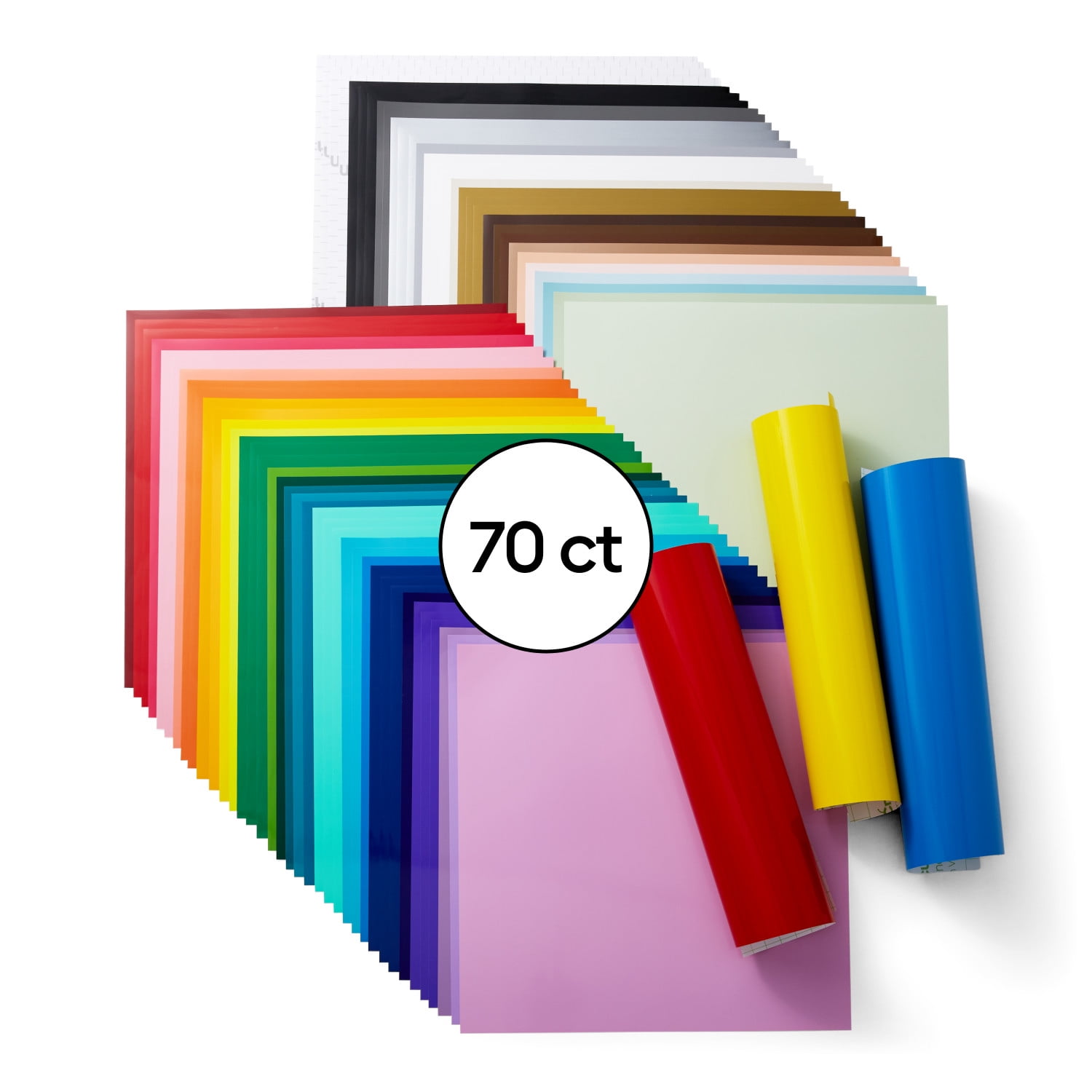 Cricut Joy Smart Permanent Adhesive Vinyl Rolls, Rainbow Color Bundle