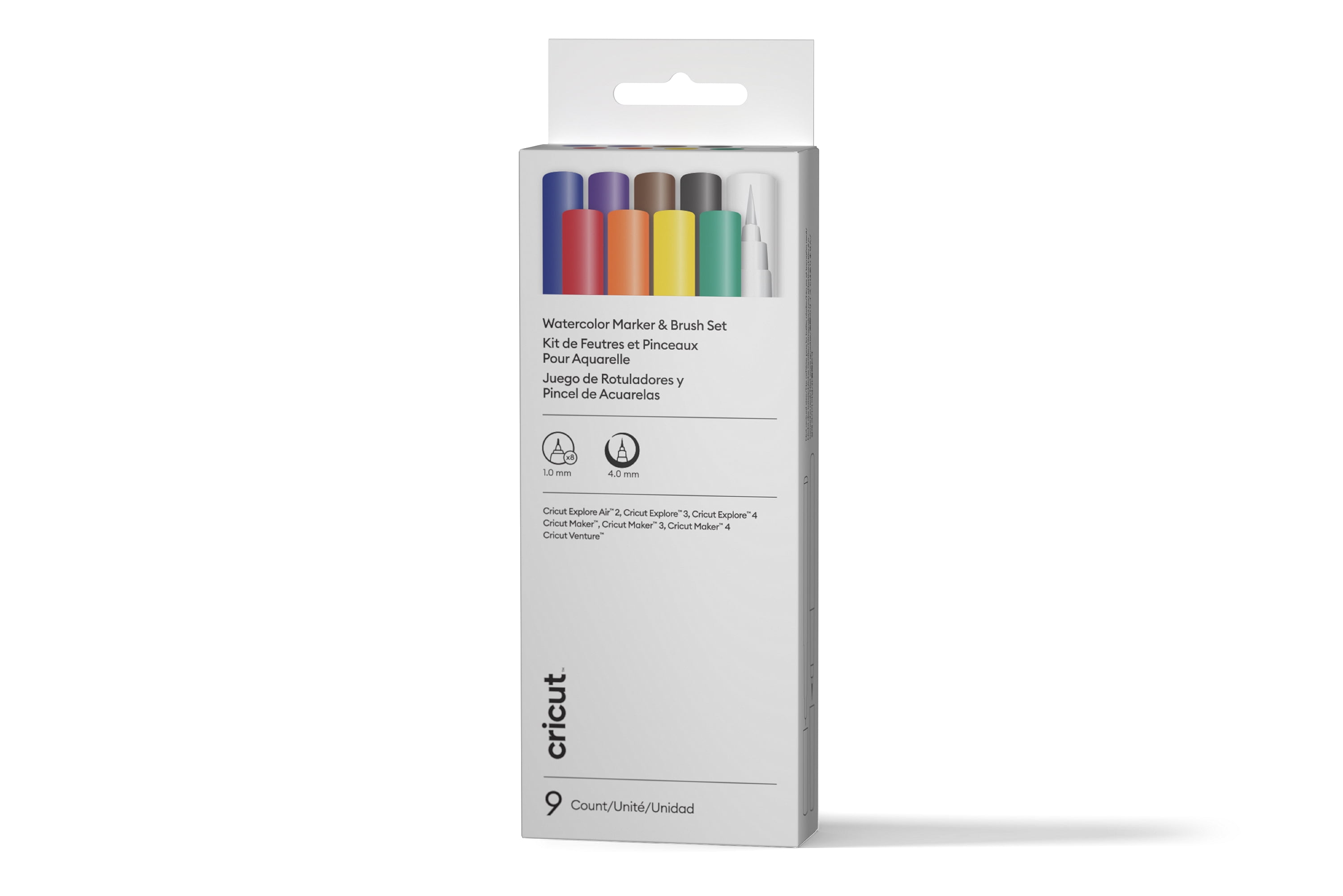 Cricut® Watercolor Marker & Brush Set (9), 1.0 mm,Sampler