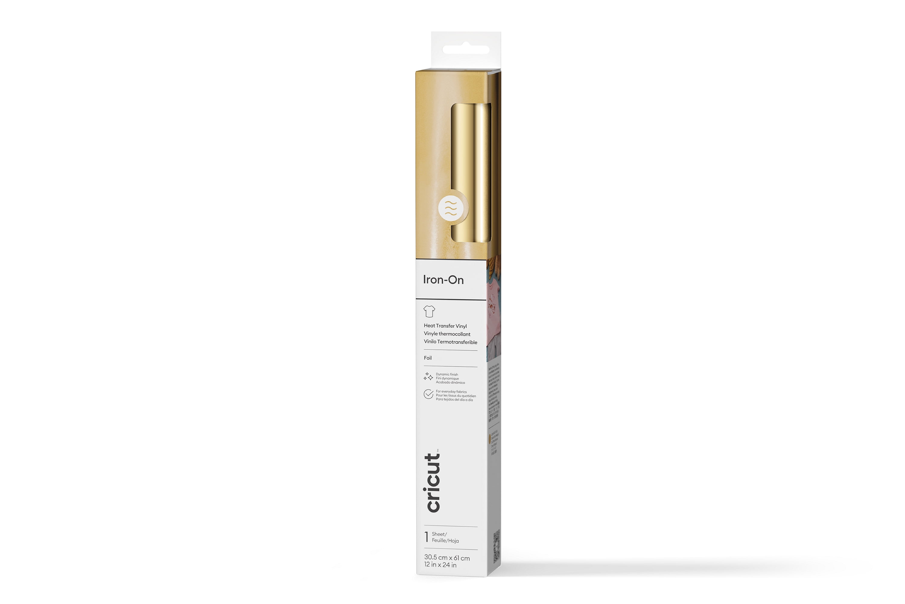 Cricut® Foil Iron-On™ Vinyl (12 in x 24 in), 12" x 24", Light Gold