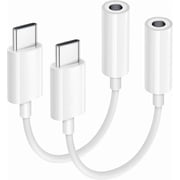 Criello USB C to 3.5mm Audio Headphone Jack Adapter 2 Pack | Type C Aux Audio Dongle Cable Cord Compatible with iPhone 17/16/15 Pro/Max/Plus, iPad, MacBook, S24/S23 Ultra