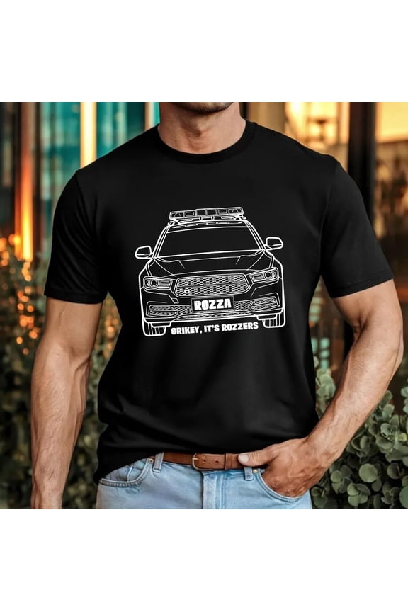 Crikey It’s The Rozzers ROZZA Car T-Shirt British Humour Top Gear Clarkson Top