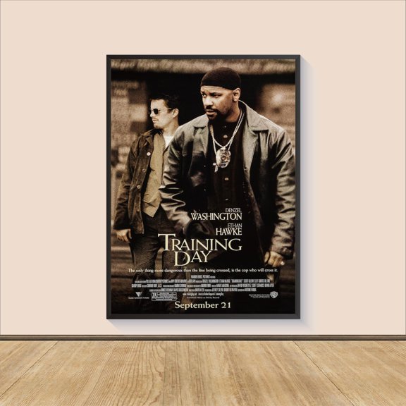 Crime Action Drama Wall Art Training Day Theme Decor, Unframed Poster