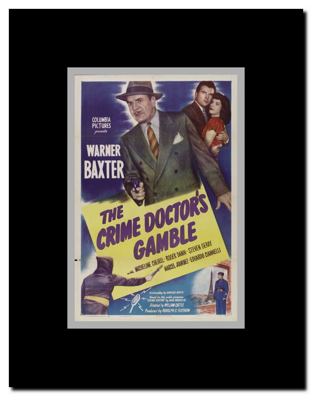 Crime Doctor's Gamble Framed Movie Poster