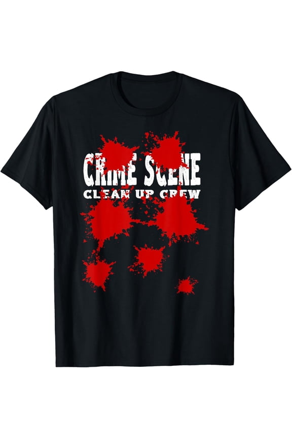 Crime Scene Clean up Crew Halloween Costume Party Cleaner T-Shirt
