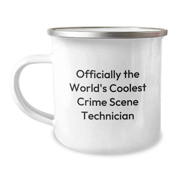 Crime Scene Technician Camping Mug, Funny Gift for Friends from Men - Officially The World's Coolest Crime Scene Technician, Perfect for Christmas Unique Gifts