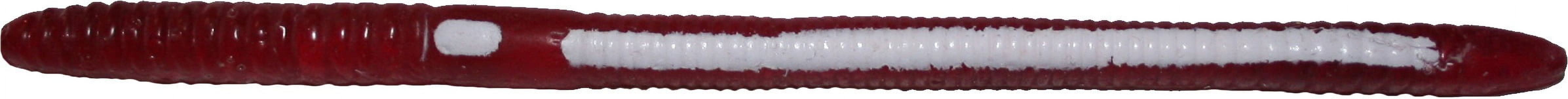 K&E Tackle Bass Stopper Magnum Rigged Worm 6" 3-Hook - Wine/White Stripe