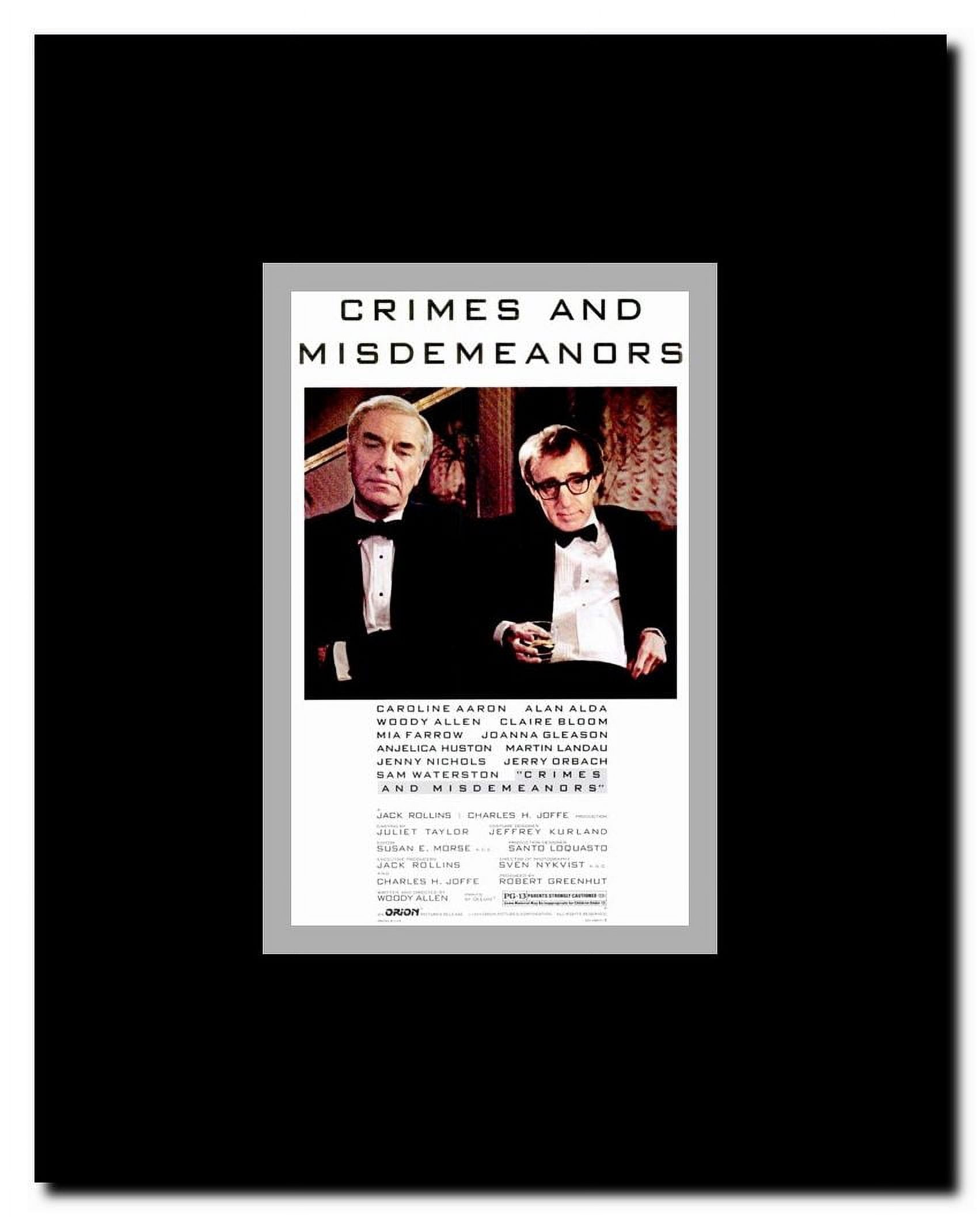 Crimes and Misdemeanors Framed Movie Poster