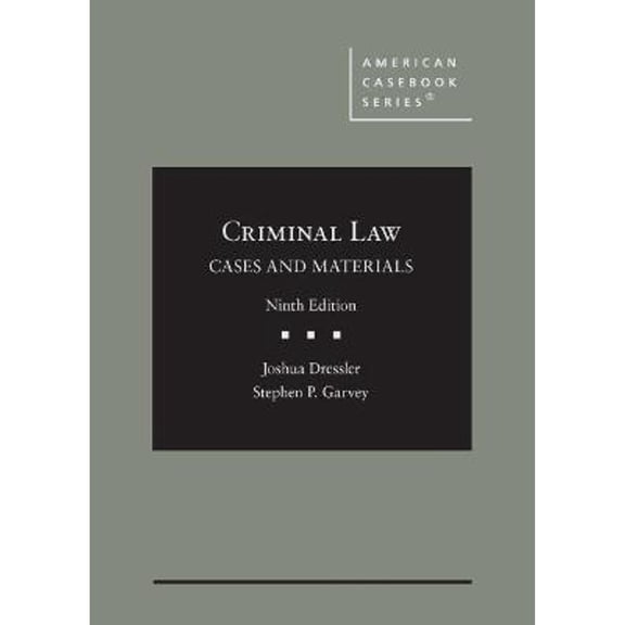 Pre-Owned Criminal Law: Cases and Materials (American Casebook Series) (Hardcover) 1647087708 9781647087708