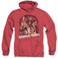 thumbnail image 1 of Criminal Minds Brain Trust Adult Heather Hoodie Sweatshirt Red, 1 of 1