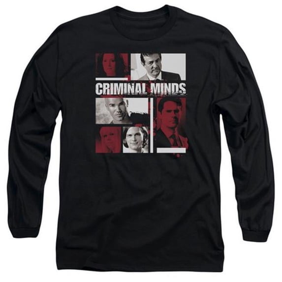 Criminal Minds-Character Boxes - Long Sleeve Adult 18-1 Tee - Black- Medium