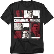 Criminal Minds Men's Character Boxes T-shirt X-Large Black