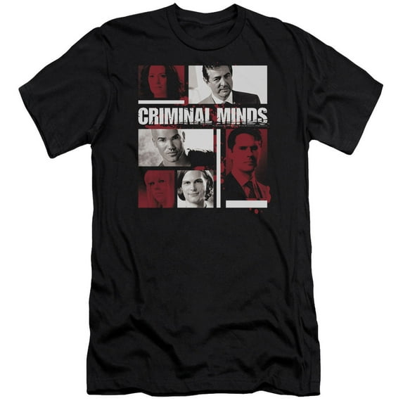 Criminal Minds Men's Character Boxes Slim Fit T-shirt X-Large Black