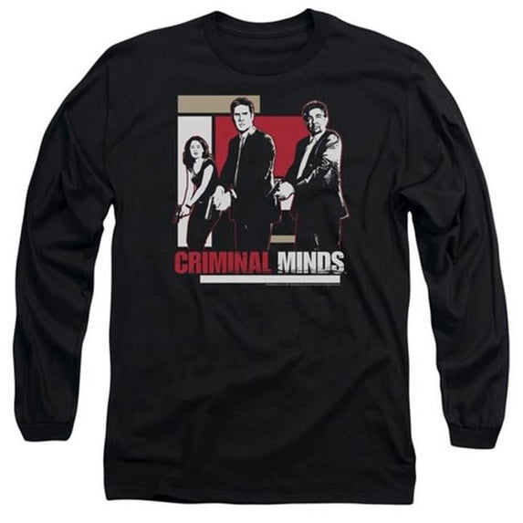 Criminal Minds-Guns Drawn - Long Sleeve Adult 18-1 Tee - Black- 2X