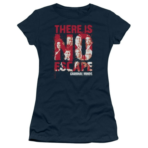 Criminal Minds No Escape Junior Women's Sheer T-Shirt Navy