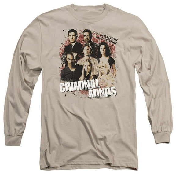 Criminal Minds Solution Lies Within Long Sleeve Adult 18/1 T-Shirt Sand