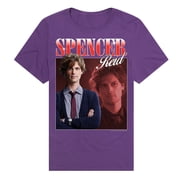 Criminal Minds Spencer Reid Bootleg Unisex Adult Premium T Shirt Large Purple
