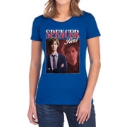 Criminal Minds Spencer Reid Bootleg Womens T Shirt, Royal, Large