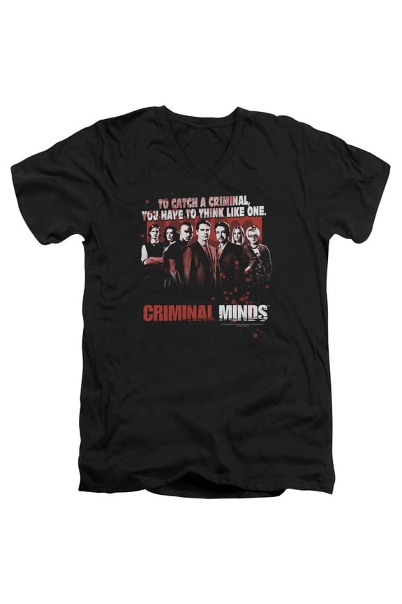 Criminal Minds - Think Like One - Slim Fit V Neck Shirt - Large