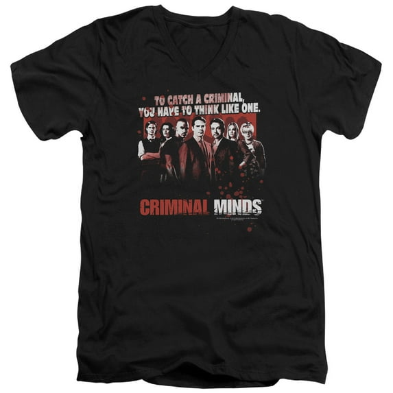 Criminal Minds - Think Like One - Slim Fit V Neck Shirt - X-Large