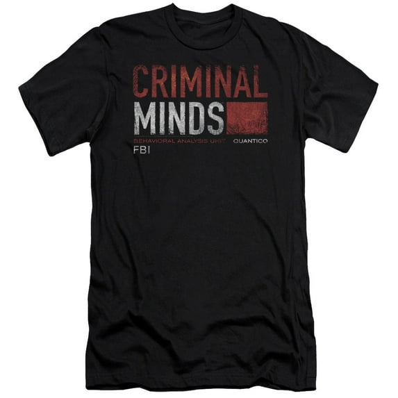 Criminal Minds Title Card Adult 30/1 T-Shirt Black