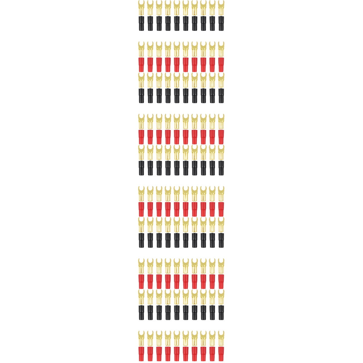 Crimp Barrier Connector Spade Terminal Gold Plated Protective Sleeves