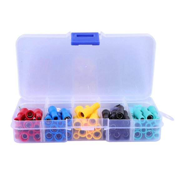 Crimp Connectors Copper Wire Crimp Terminal Connectors Male Female Kits Household Appliances 2.5X0.7cm Wire Connection 100Pcs