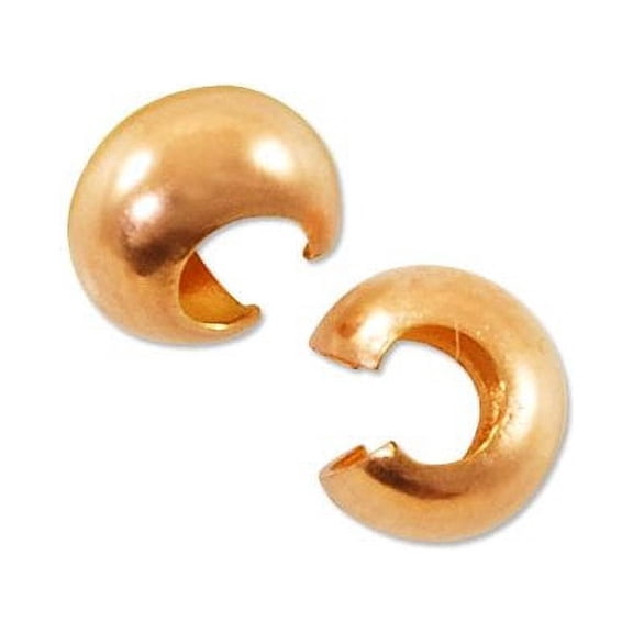 Crimp Cover 4mm Rose Gold Filled (Package of 1)