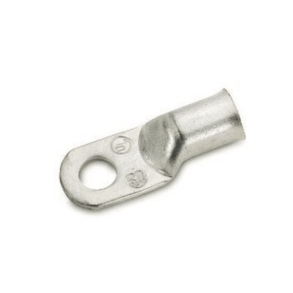 Crimp Supply 4 AWG Tinned Seamless Marine Lugs, 5/16" Post, 10 Pack