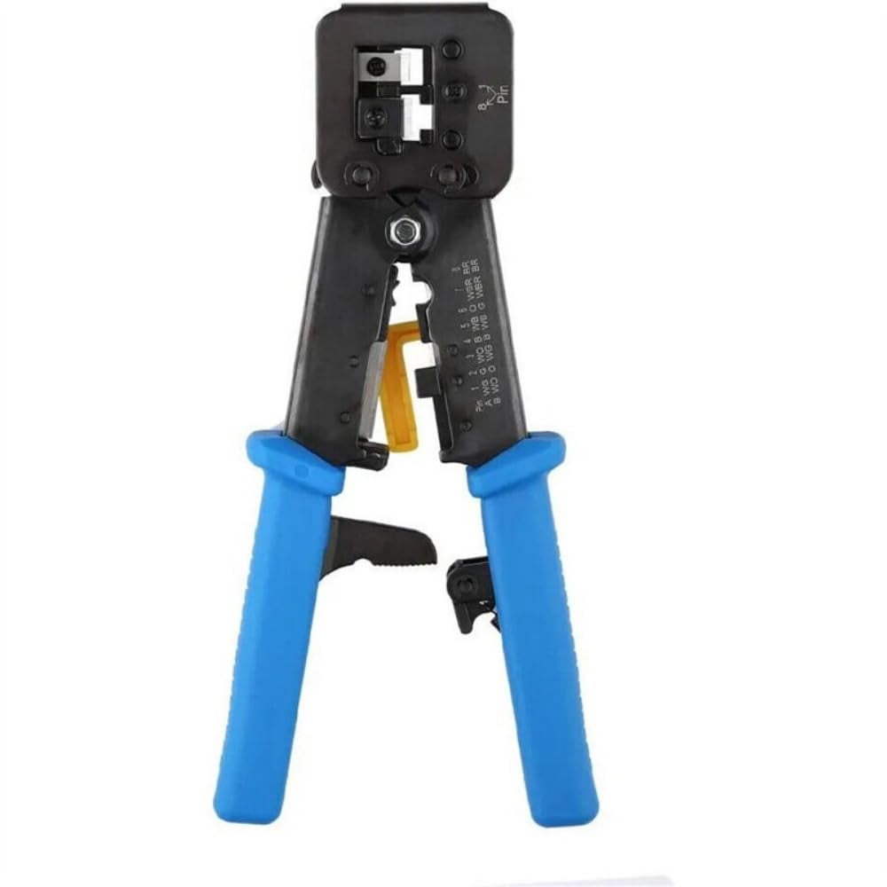 Crimp Tool For Pass-Through Connectors Professional Ethernet Crimper For Cat6 Cat5 8P8C RJ12 Connectors Ethernet Crimper Crimping Tool
