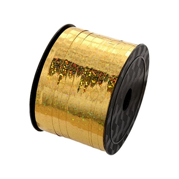 Crimped Curling Ribbon, Shiny Metallic Balloon String Roll Gift Wrapping Ribbon for Birthday Valentines Mother's Day Party Decorations, 1 Roll, 0.2 In x 30 Ft