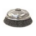 thumbnail image 1 of Crimped Wire Cup Brush, 6 in Dia., 5/8-11 Arbor, 0.02 in Carbon Steel, 1 of 4