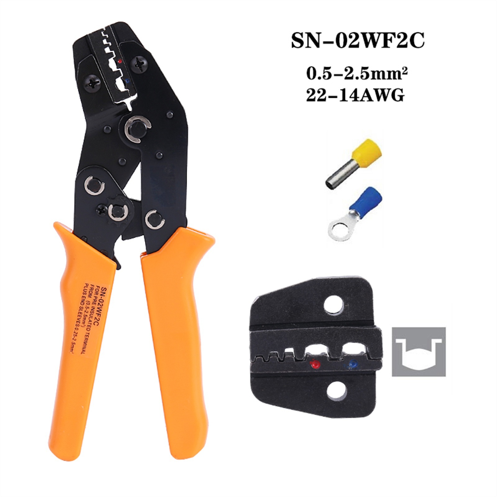 Crimper Non Insulated Insulated Terminal And Connectors Crimping Pliers Cable Cutter Wire Stripper Hand Tools For An Electrician ,Durability That Lasts