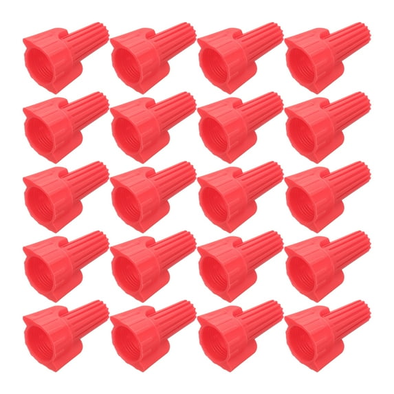 Crimping Cap Terminal Block Wire Connectors Spring Pp Red 3.20X2.20X1.50CM 100 Pcs