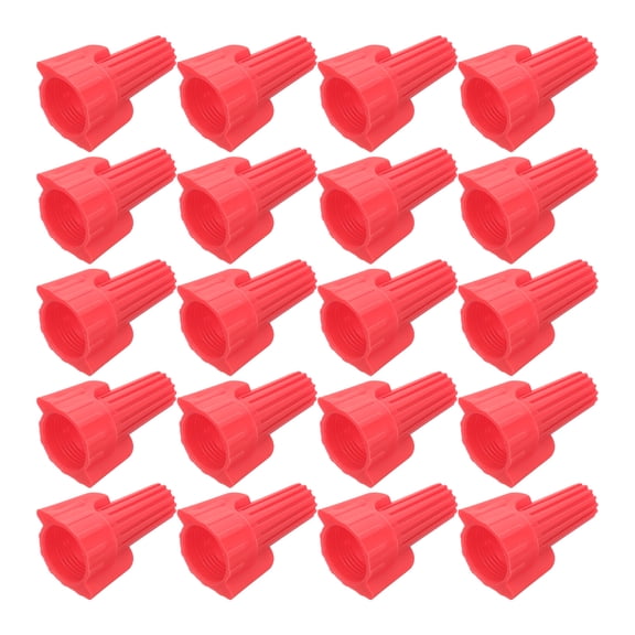 Crimping Cap Terminal Block Wire Connectors Spring Pp Red 3.20X2.20X1.50CM 100 Pcs