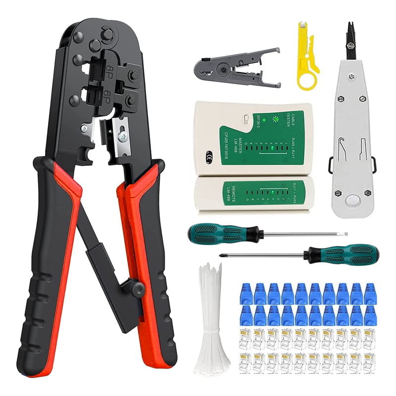 Crimping Tool Portable RJ11, 6P/RJ12, 8P/RJ45 Crimping Tool