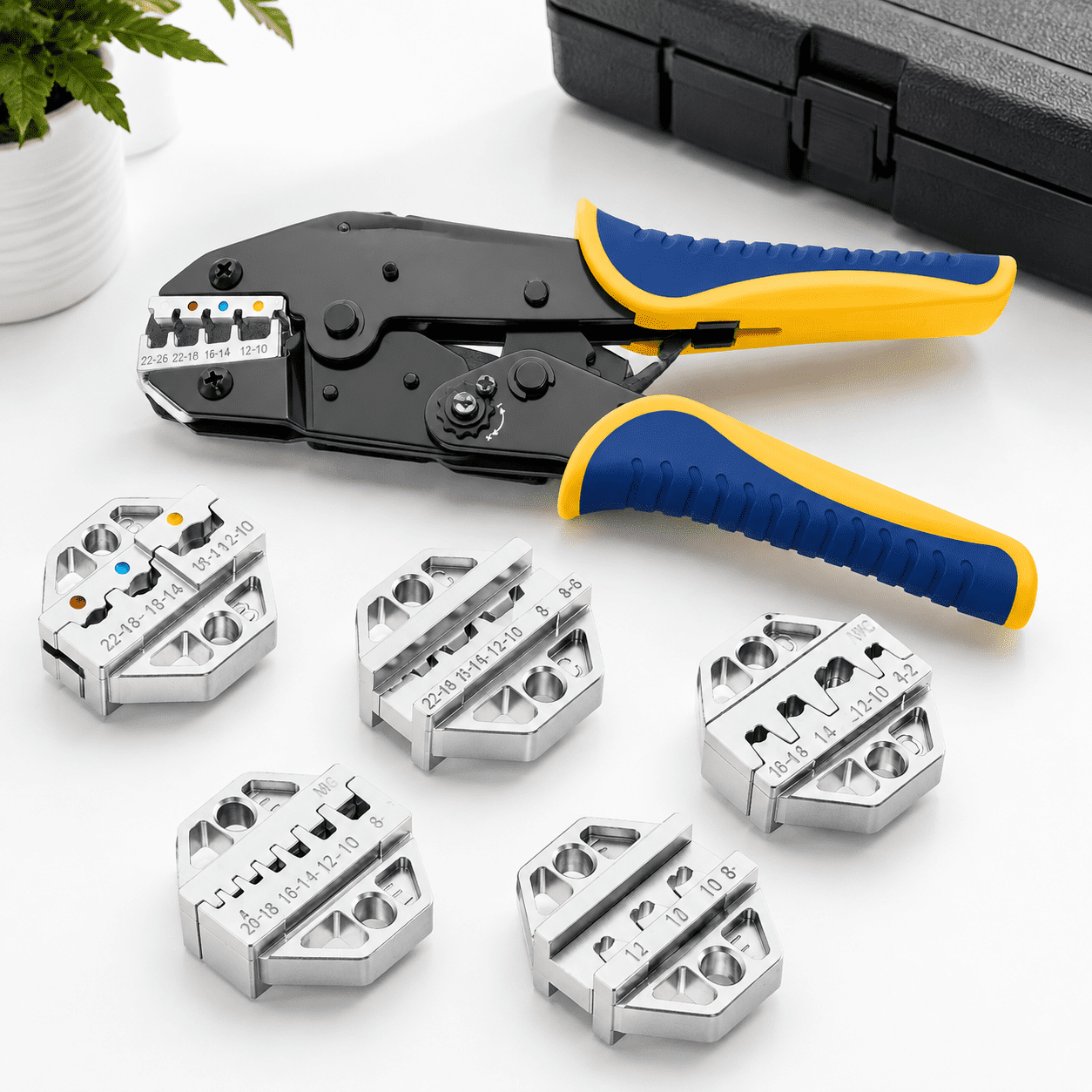 Terminal Studs Set Crimping Tool Set - 6PCS with Solar, Hand Tool for Wiring Projects with ...