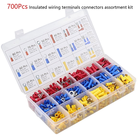 Crimping pliers crimping tool pliers With 700Pcs Insulated Wiring Terminals Connectors Assortment Kit high precision clamp set ,Built to Last