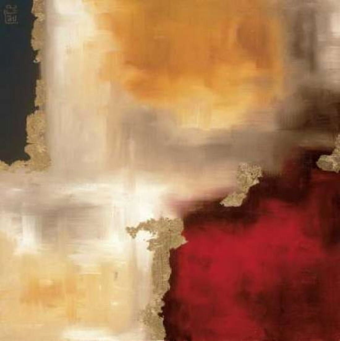 Crimson Accent I Canvas Art - Laurie Maitland (24 x 24)