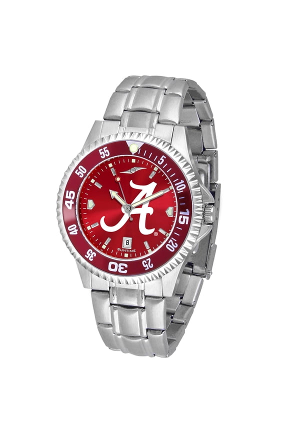 Crimson Alabama Crimson Tide Competitor Steel AnoChrome Color Bezel Watch