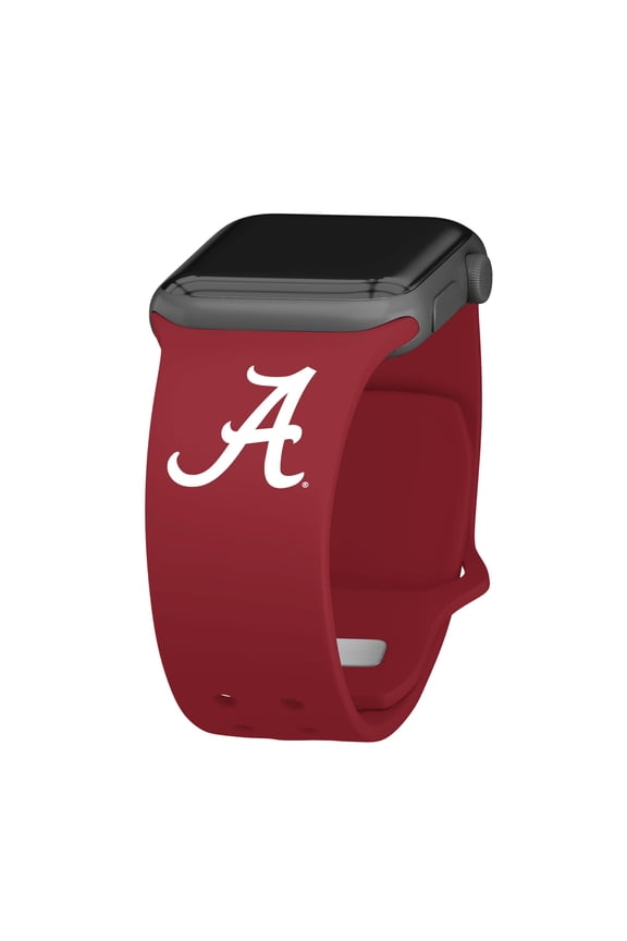 Crimson Alabama Crimson Tide Logo Design Silicone Apple Watch Band